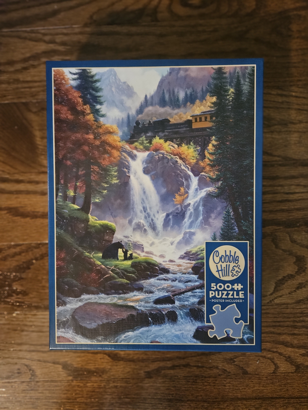 Cobble Hill Scenic Waterfall Train 500+ Piece Puzzle
